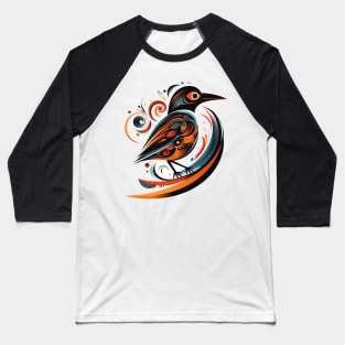 Mesmerizing Orange and Blue Bird Baseball T-Shirt